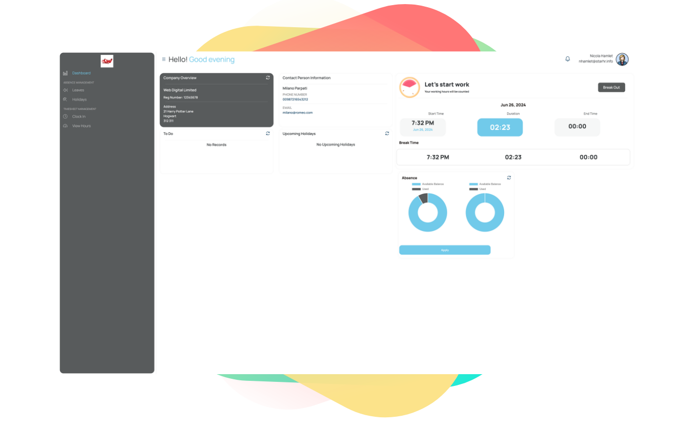 Employee dashboard