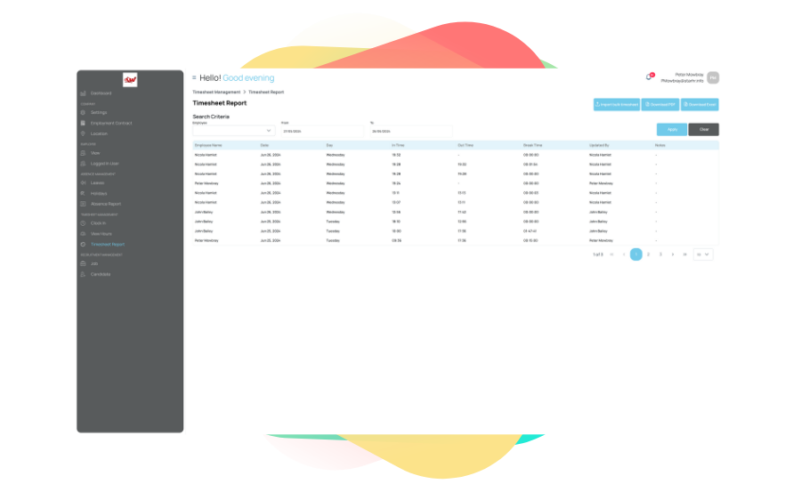 Timesheet Report